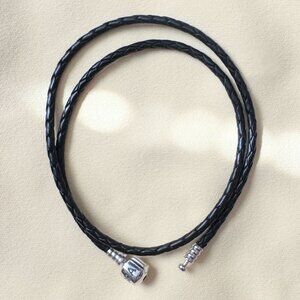 45cm Pandora Dark Brown Leather Double Wrap Bracelet 17.5" ONLY 1 in Stock
